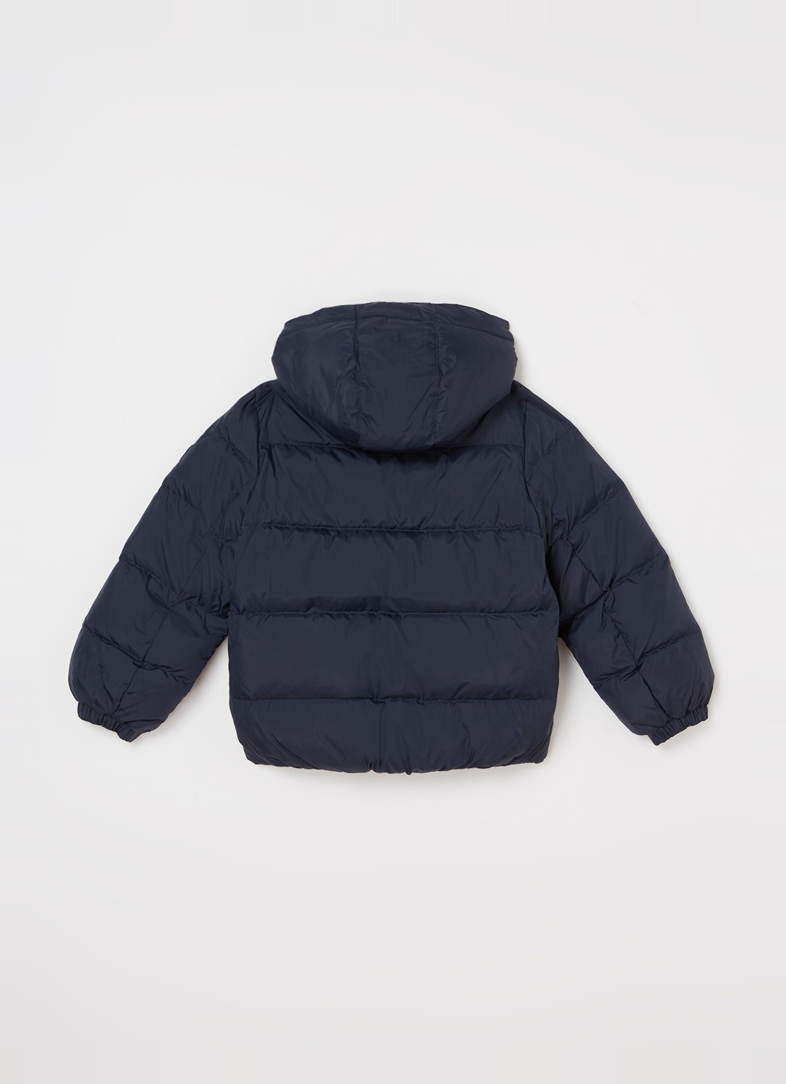 Tommy Hilfiger Puffer jack met donsvulling en afneembare capuchon - achterkant lichtblauw