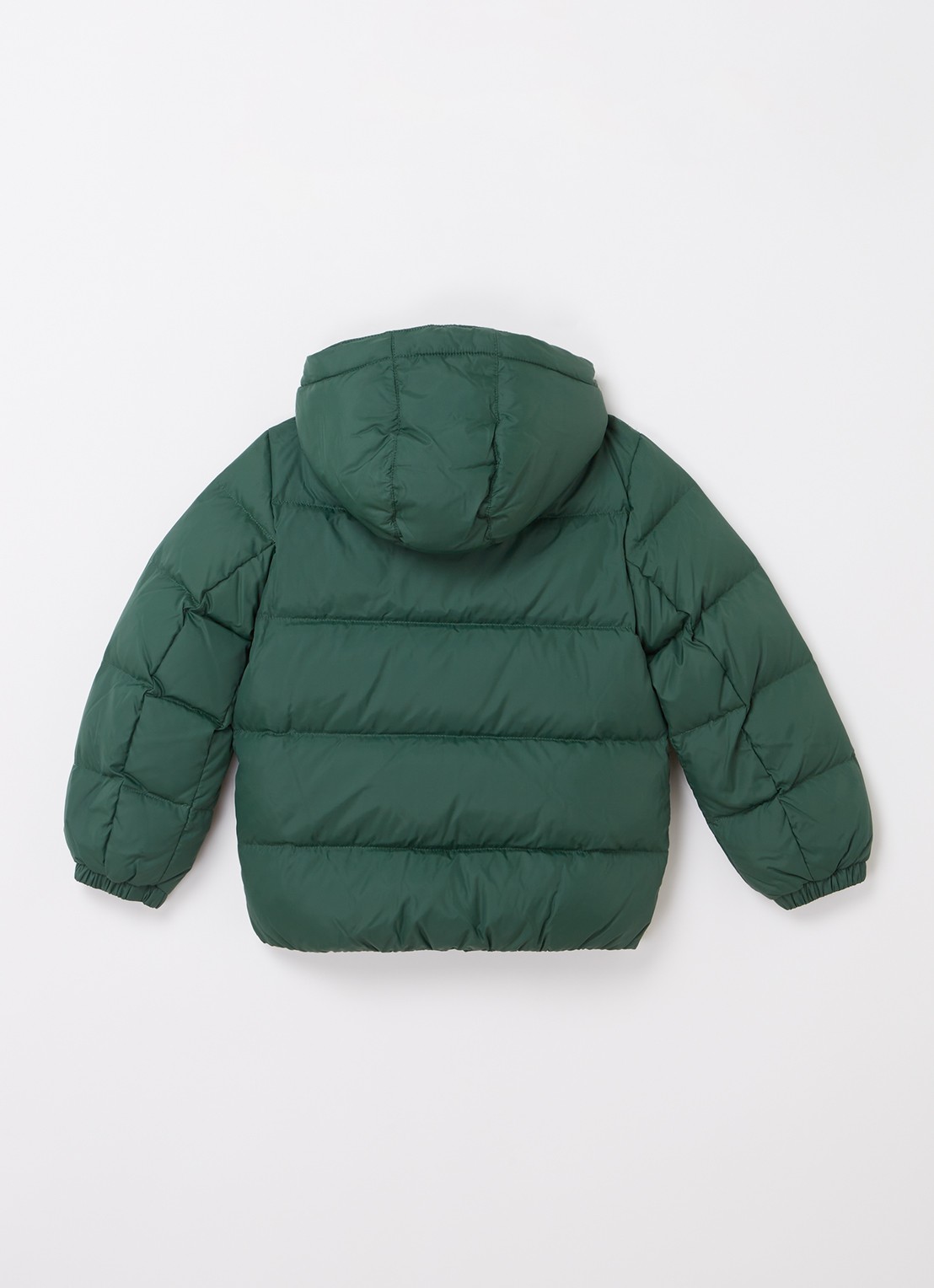 Tommy Hilfiger Puffer jack met donsvulling en afneembare capuchon - achterkant 3 groen
