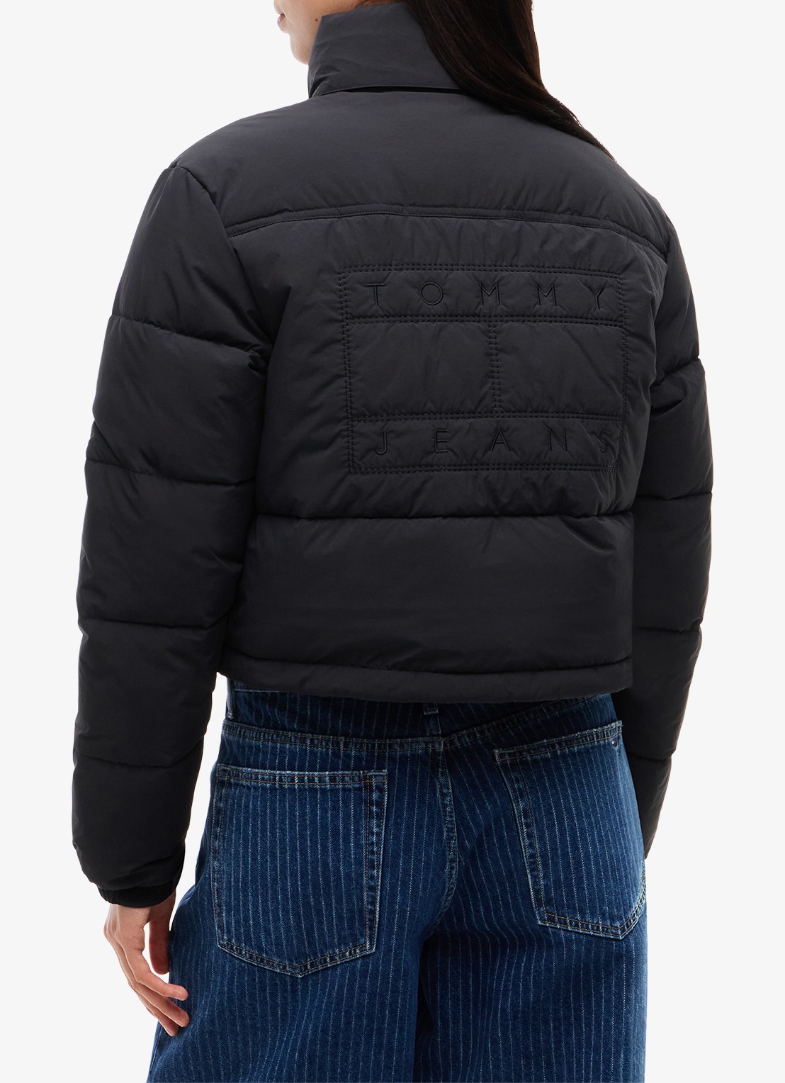 Tommy Hilfiger Puffer jack met waterafstotende coating - achterkant 4 zwart
