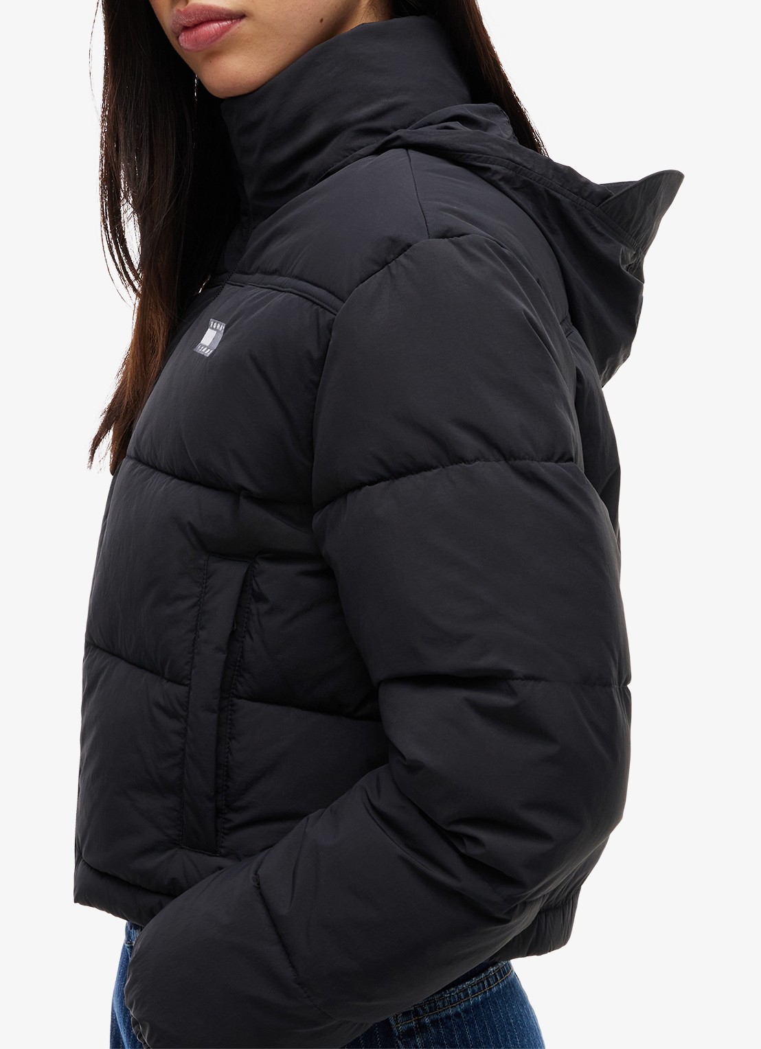 Tommy Hilfiger Puffer jack met waterafstotende coating - detail 2 zwart