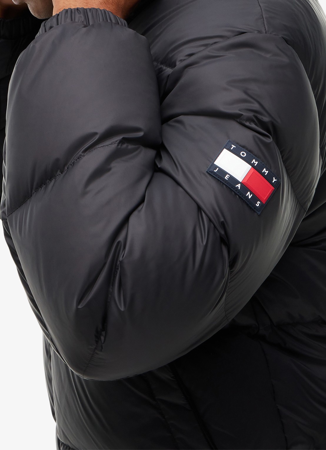 Tommy Hilfiger Puffer jas met donsvulling - detail 3 zwart