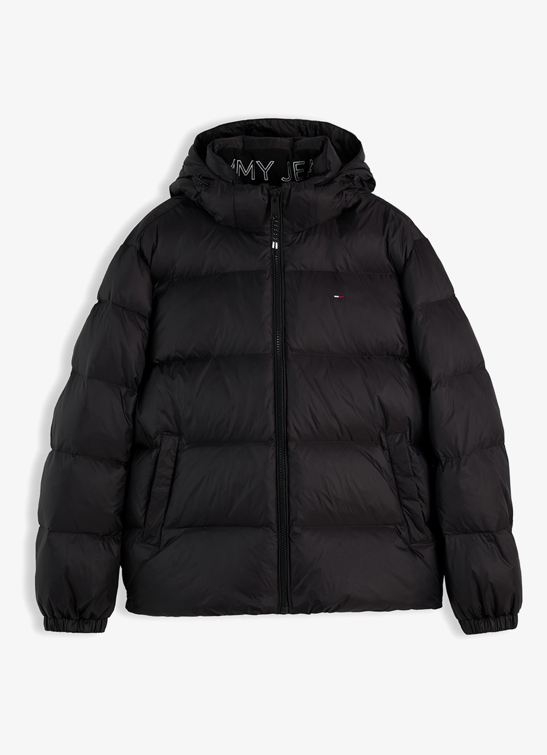 Tommy Hilfiger Puffer jas met donsvulling - voorkant 4 zwart