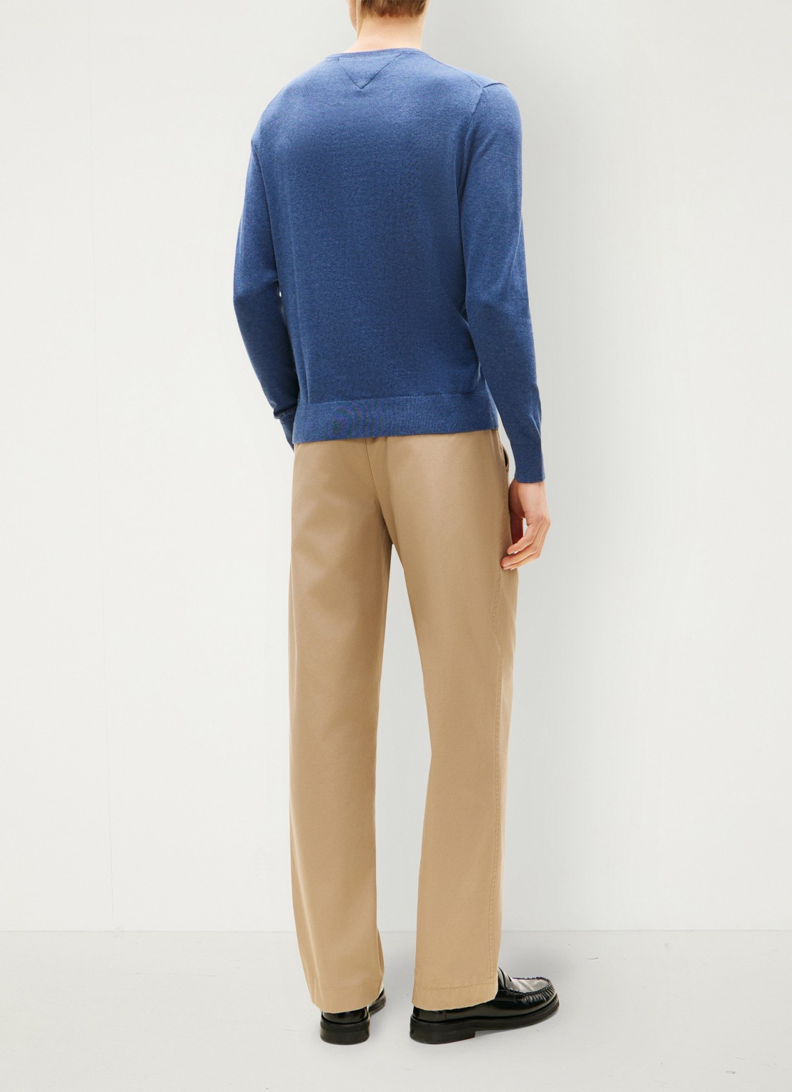 Tommy Hilfiger Pullover met logo - achterkant donkerblauw