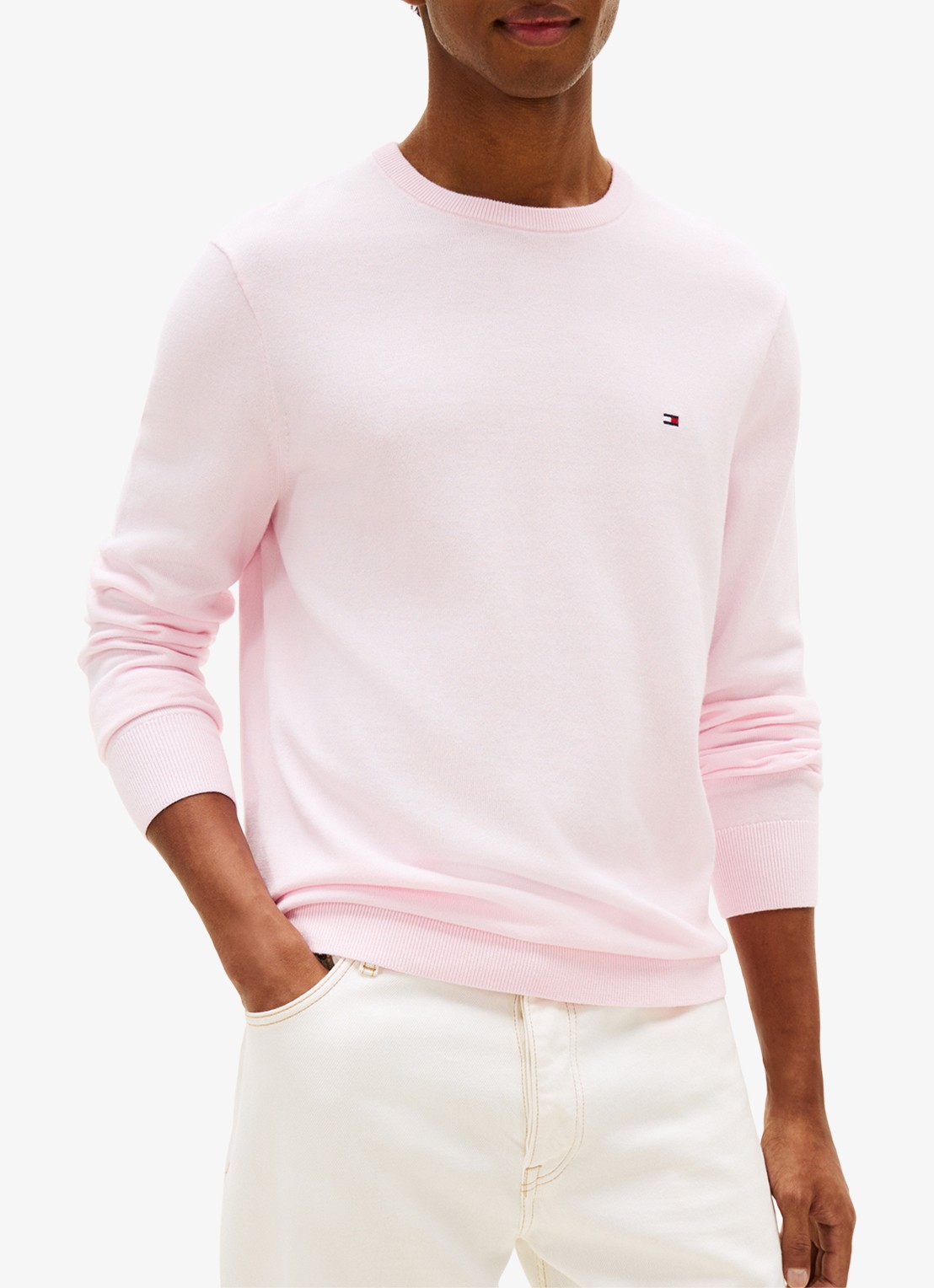 Tommy Hilfiger Pullover met logo - detail pink lily-tpb