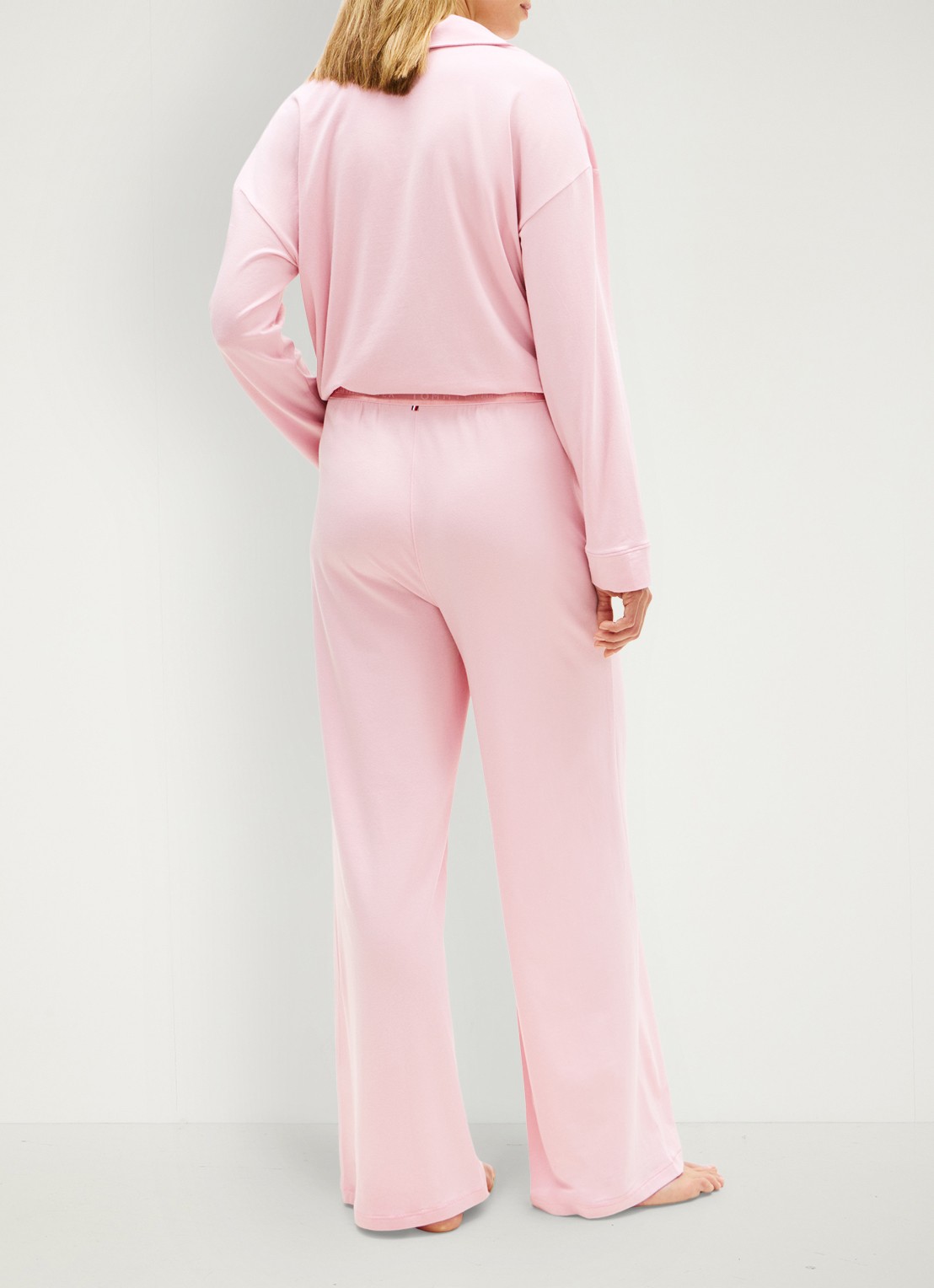 Tommy Hilfiger Pyjamabroek met logoband - achterkant 5 roze