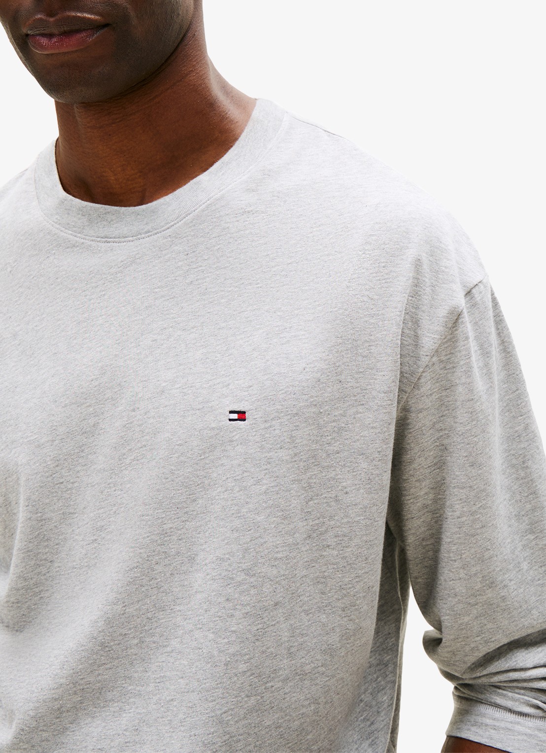 Tommy Hilfiger Pyjamaset met logo 2-delig - detail grijs