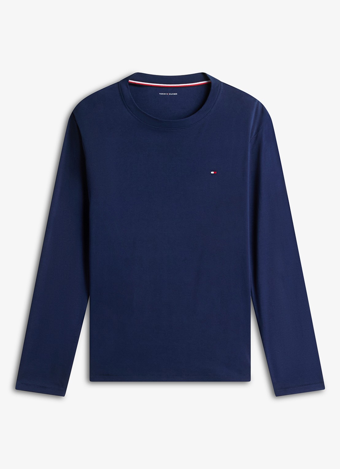 Tommy Hilfiger Pyjamaset met logo 2-delig - voorkant donkerblauw