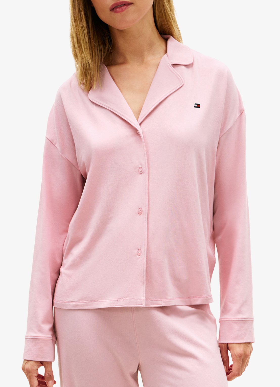 Tommy Hilfiger Pyjamatop met logo - detail 4 roze