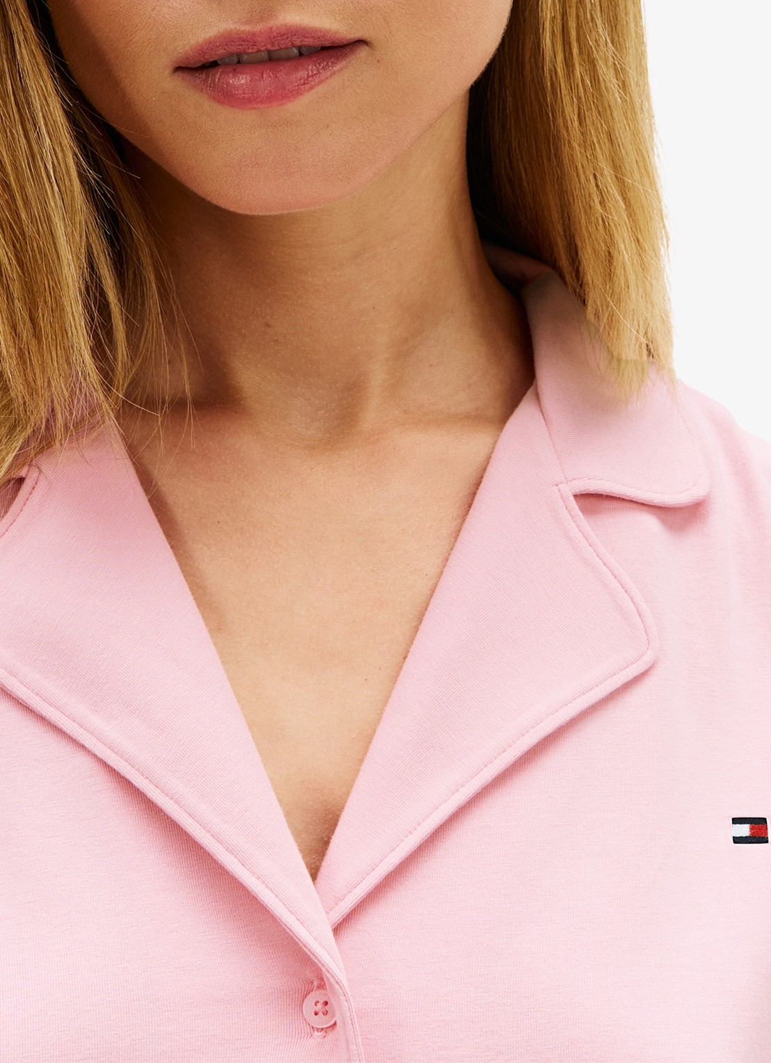 Tommy Hilfiger Pyjamatop met logo - detail 5 roze