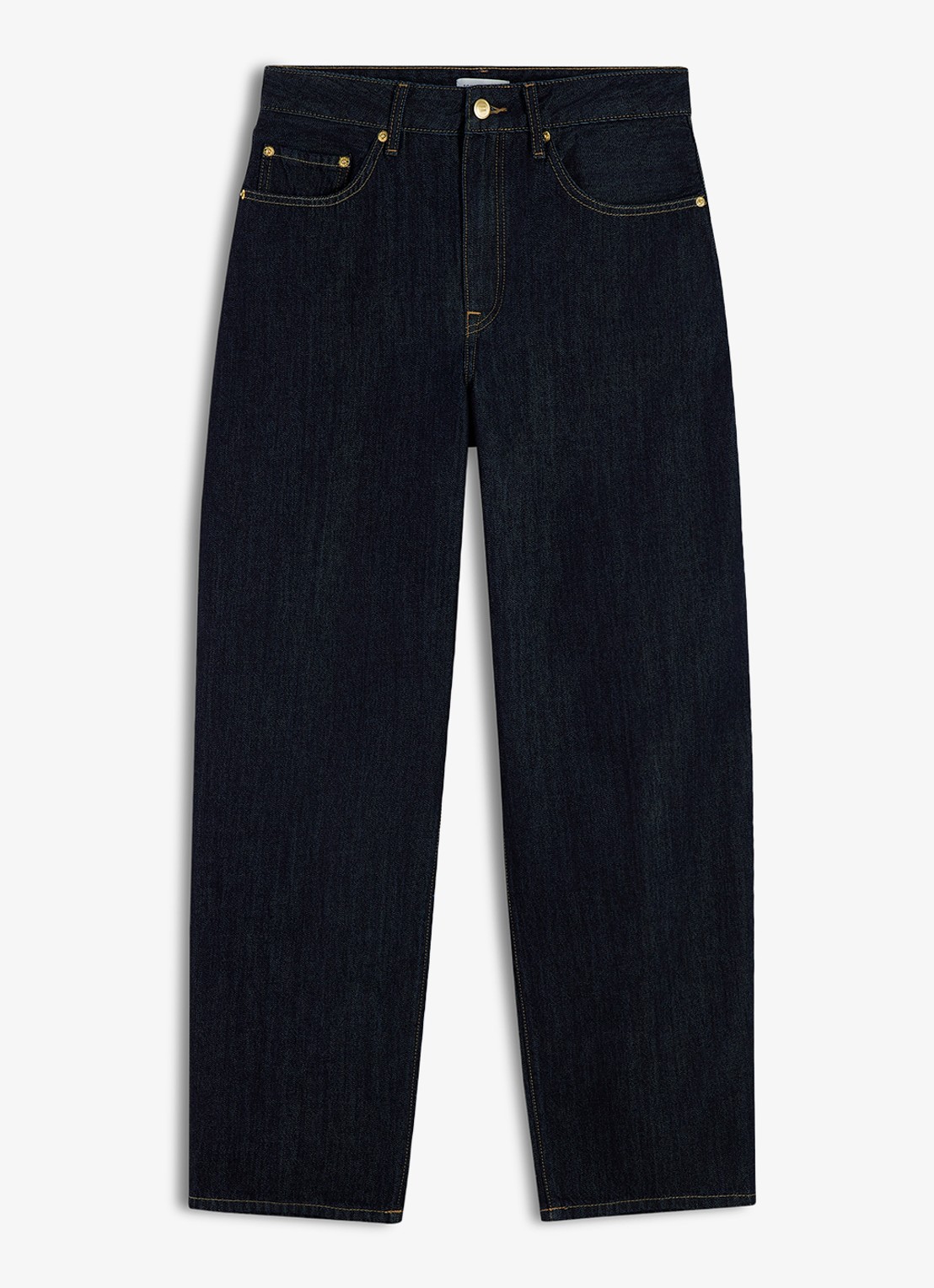 Tommy Hilfiger Quinn mid waist wide leg jeans met donkere wassing  - voorkant 6 indigo