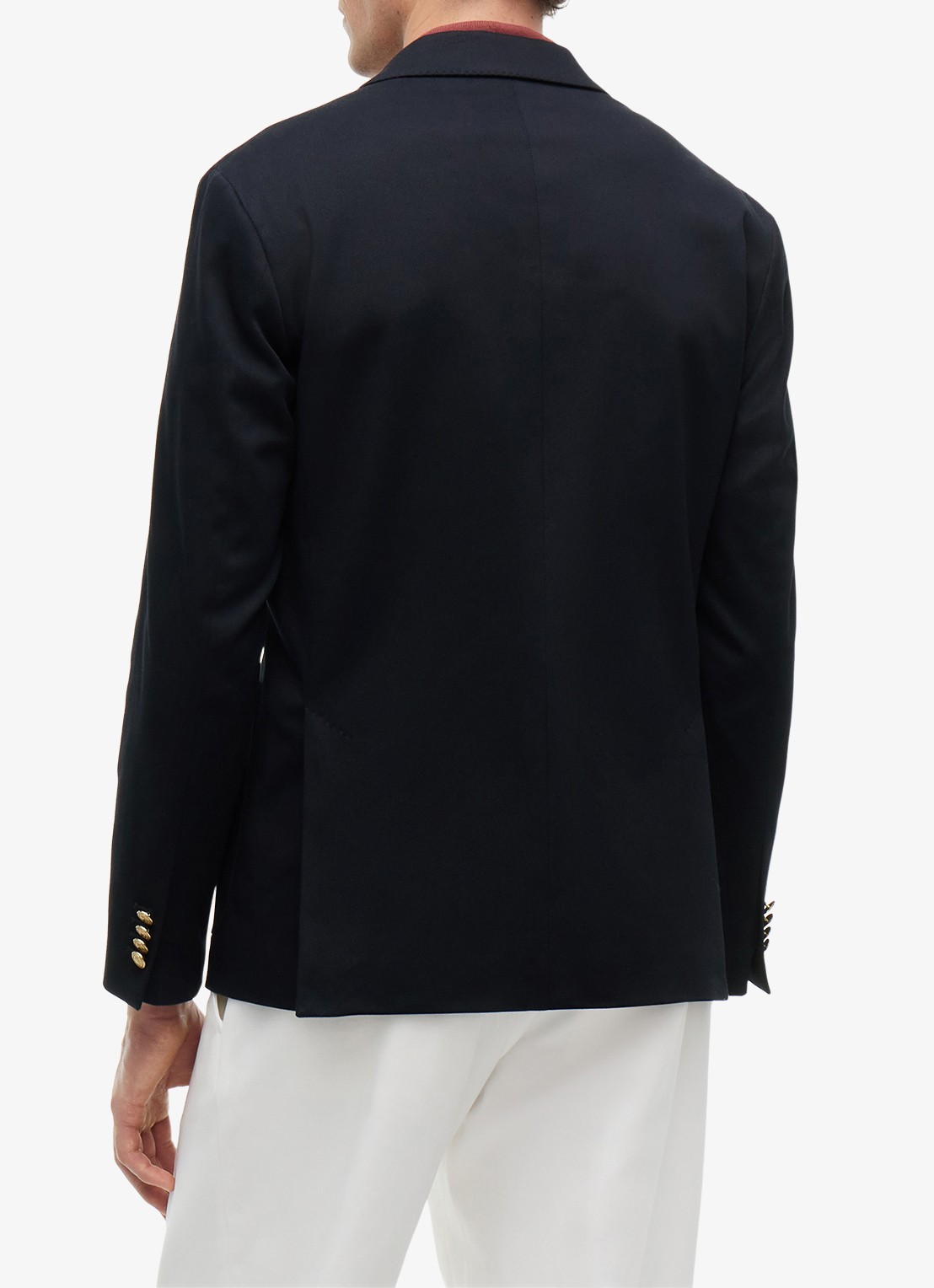 Tommy Hilfiger Regular fit colbert met steekzakken - achterkant 3 donkerblauw