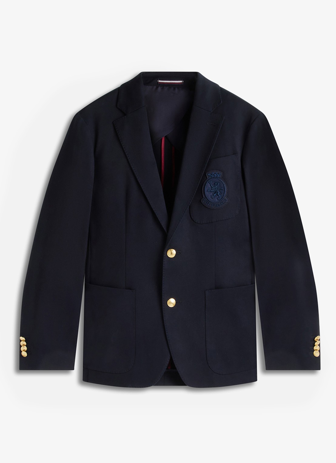Tommy Hilfiger Regular fit colbert met steekzakken - voorkant donkerblauw