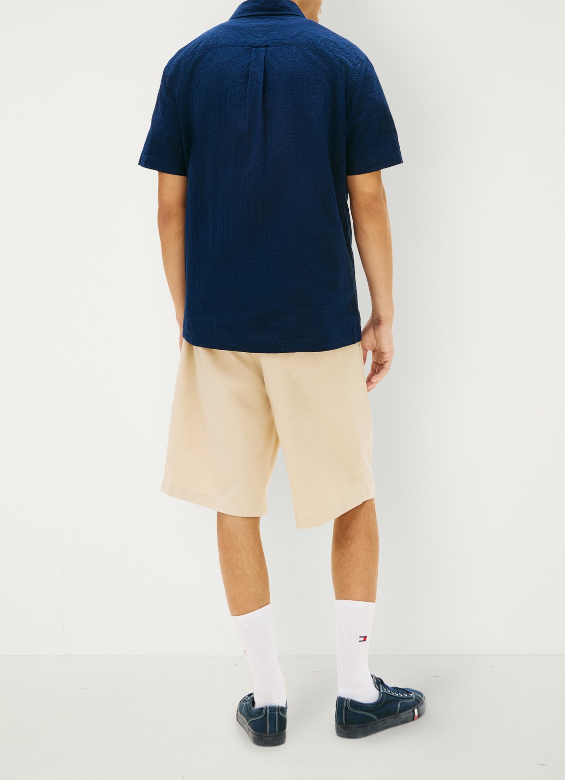 Tommy Hilfiger Regular fit overhemd in linnenblend - achterkant 5 dark night navy-c1g
