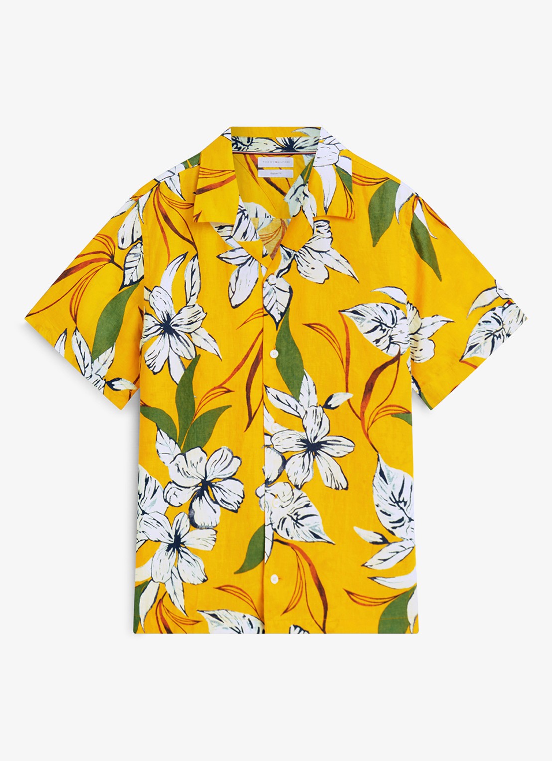 Tommy Hilfiger Regular fit overhemd met bloemenprint - voorkant orange