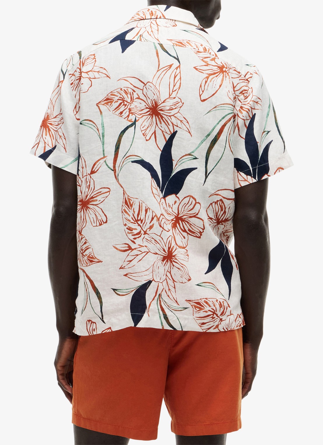 Tommy Hilfiger Regular fit overhemd met bloemenprint - achterkant 3 ivoor