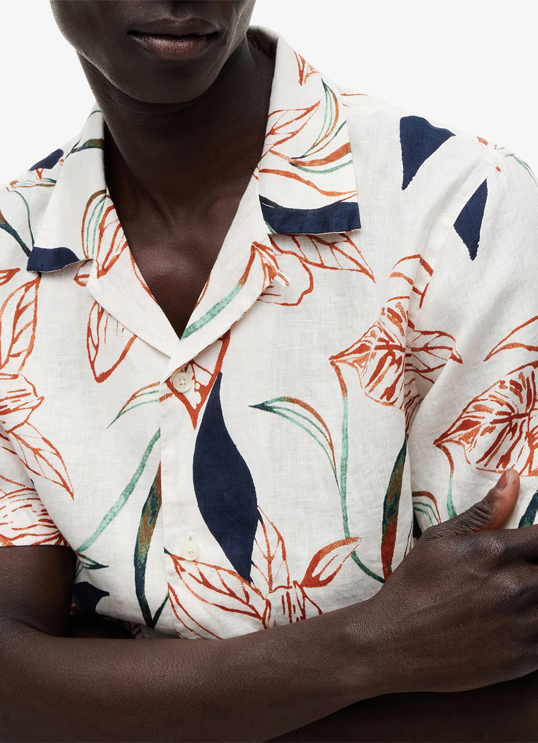 Tommy Hilfiger Regular fit overhemd met bloemenprint - detail 5 ivoor