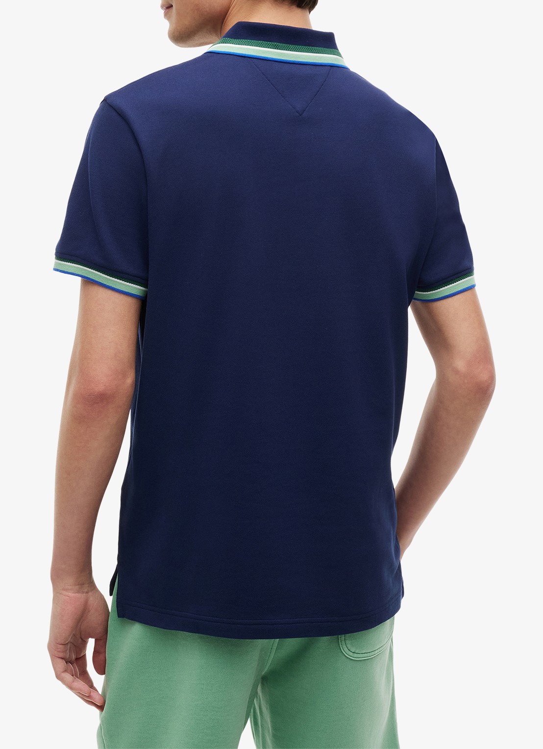 Tommy Hilfiger Regular fit overhemd met gestreept detail - achterkant 3 donkerblauw