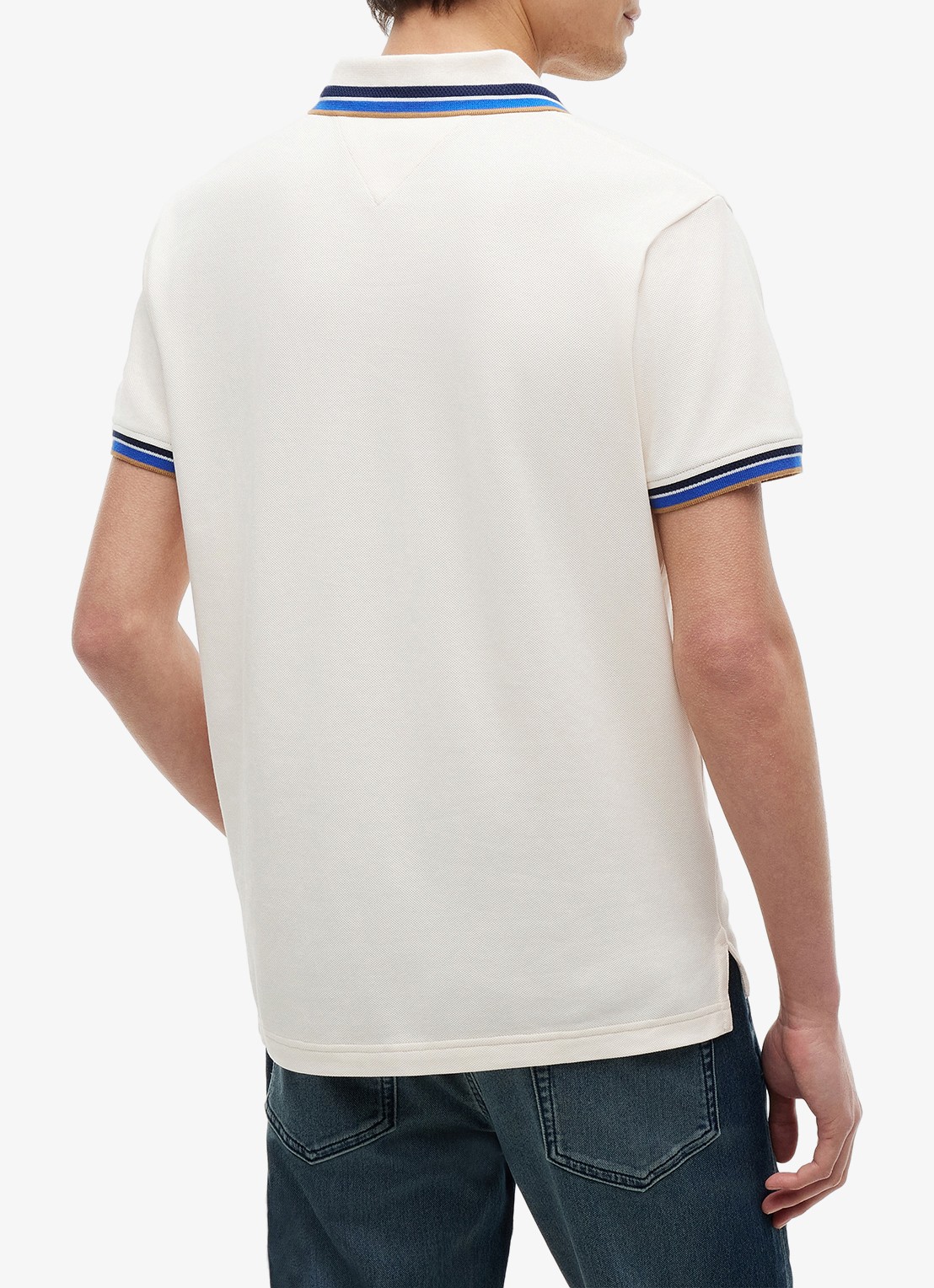 Tommy Hilfiger Regular fit overhemd met gestreept detail - achterkant 5 ivoor