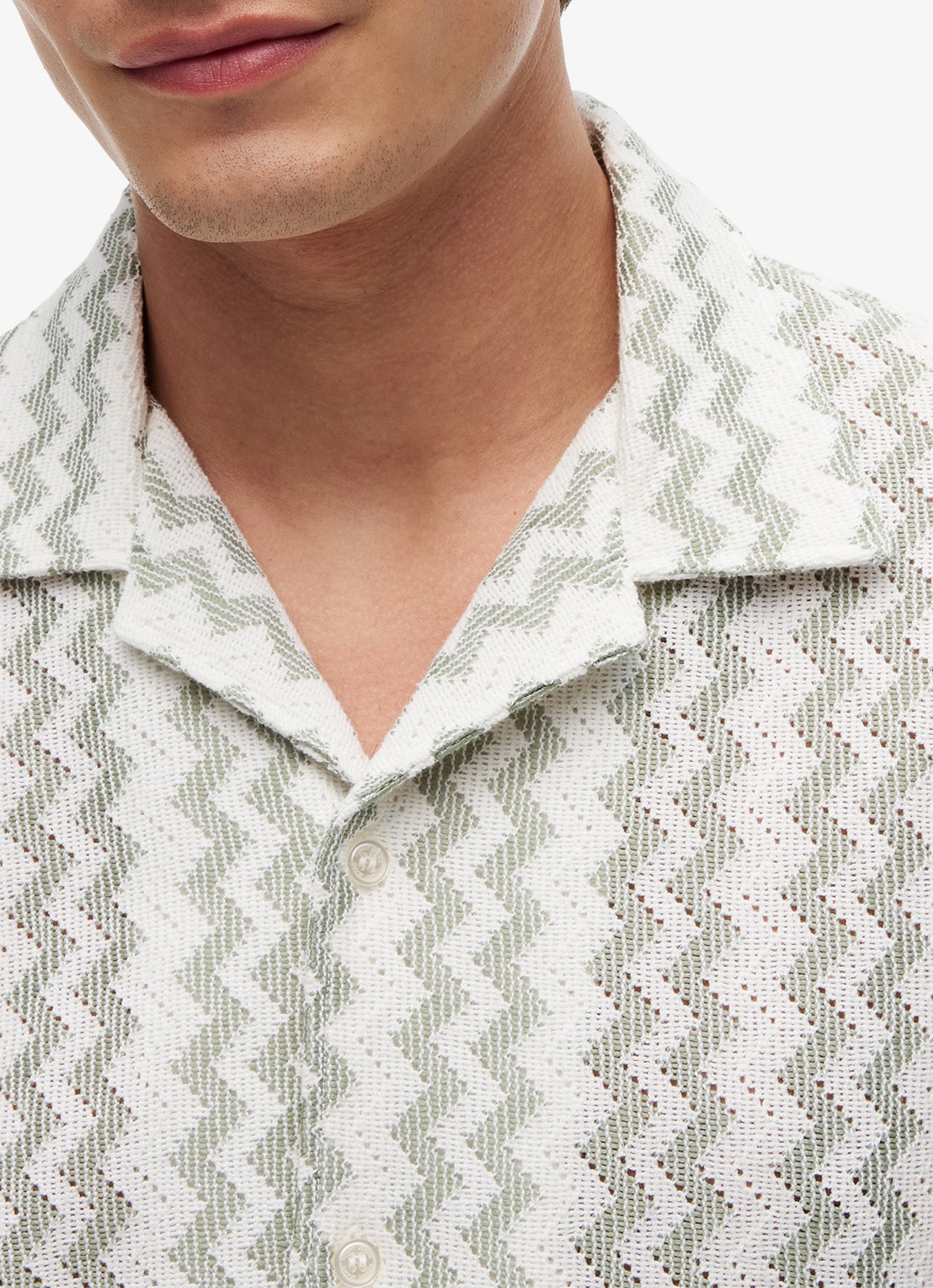 Tommy Hilfiger Regular fit overhemd met grafische print - detail 4 olijfgroen