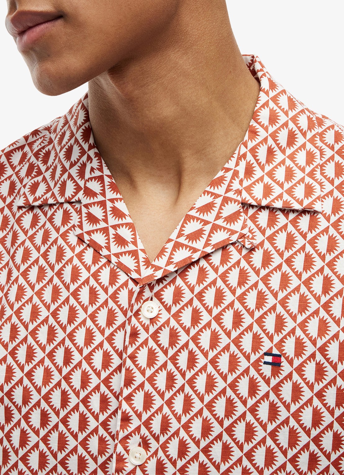 Tommy Hilfiger Regular fit overhemd met grafische print - detail 2 rood