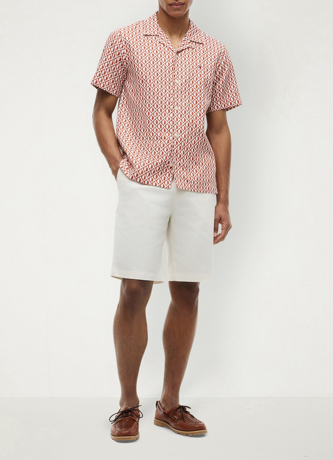Tommy Hilfiger Regular fit overhemd met grafische print - voorkant 5 rood
