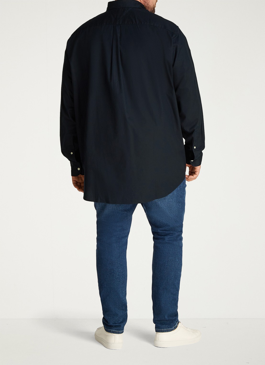 Tommy Hilfiger Regular fit overhemd met logo - achterkant 5 donkerblauw