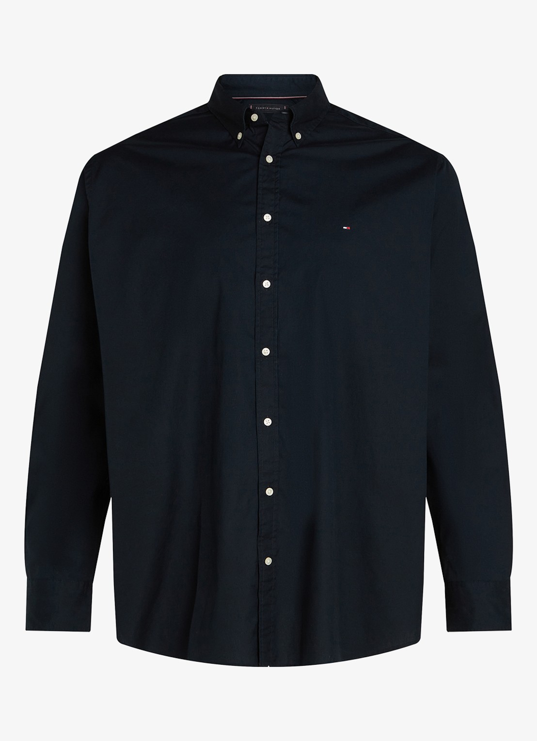 Tommy Hilfiger Regular fit overhemd met logo - voorkant 3 donkerblauw