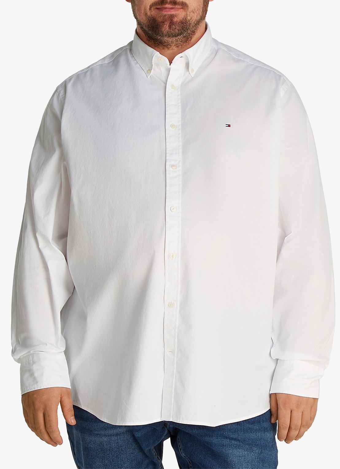 Tommy Hilfiger Regular fit overhemd met logo - detail wit