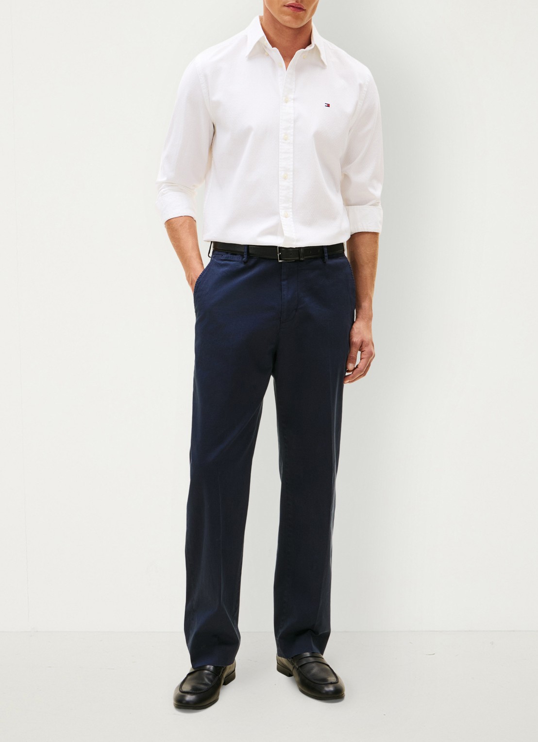 Tommy Hilfiger Regular fit overhemd met logo - voorkant 2 wit