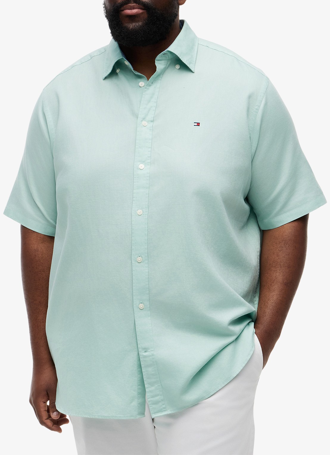 Tommy Hilfiger Regular fit overhemd met logo - detail 2 mint