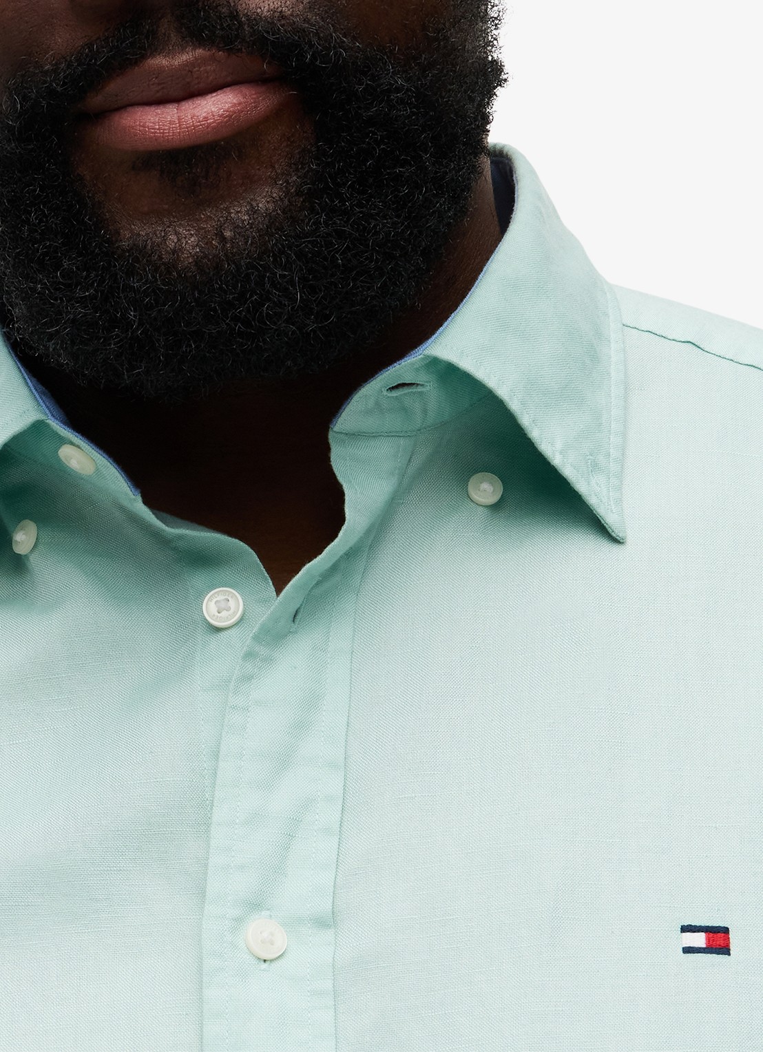 Tommy Hilfiger Regular fit overhemd met logo - detail 3 mint