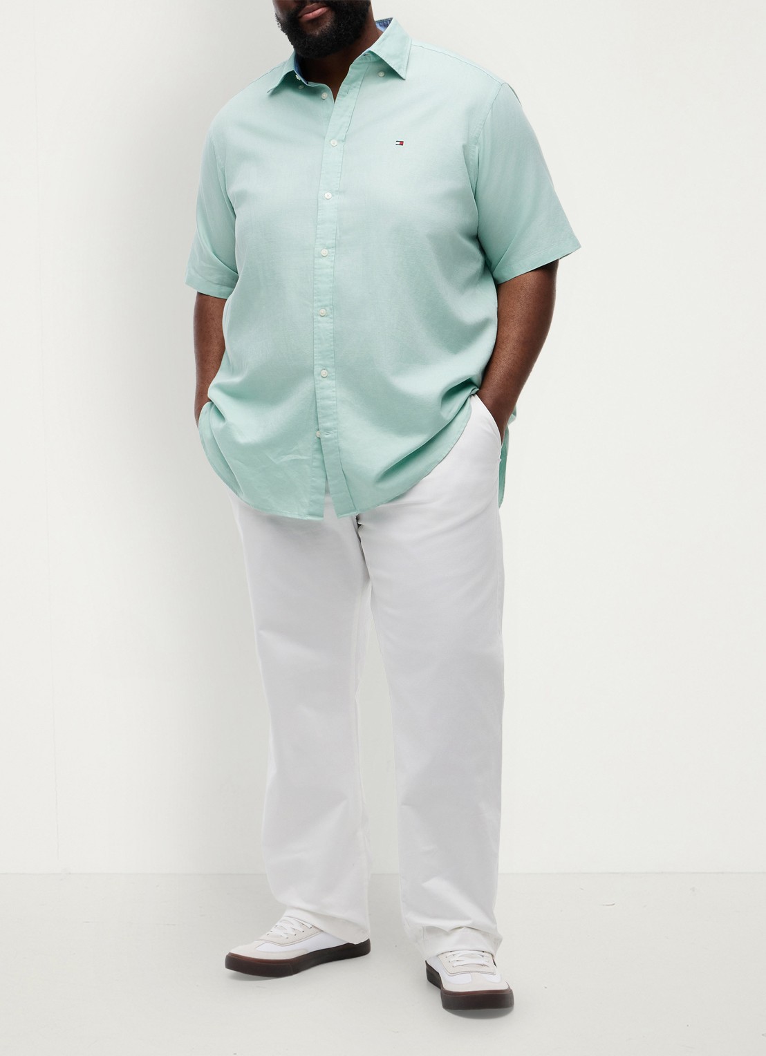 Tommy Hilfiger Regular fit overhemd met logo - voorkant 5 mint