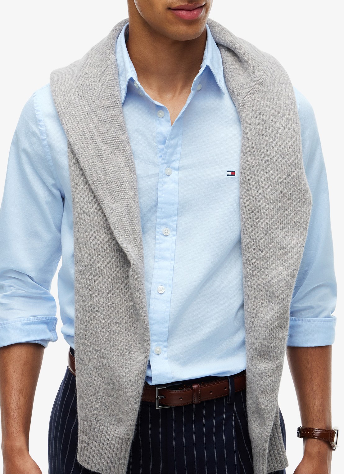 Tommy Hilfiger Regular fit overhemd met logo - detail 5 sweet blue-c3q