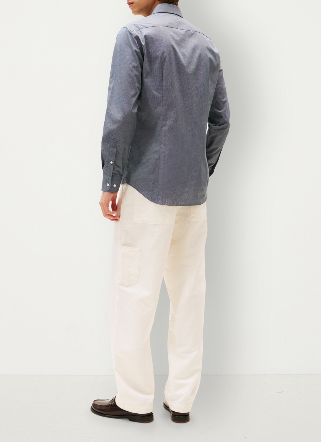 Tommy Hilfiger Regular fit overhemd met logoborduring - achterkant 2 grijs
