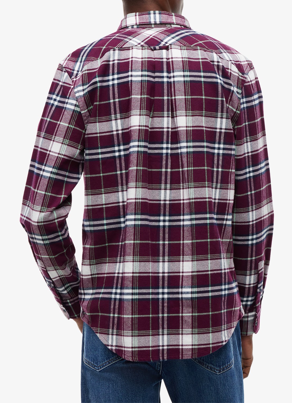 Tommy Hilfiger Regular fit overhemd met ruitdessin - achterkant rood