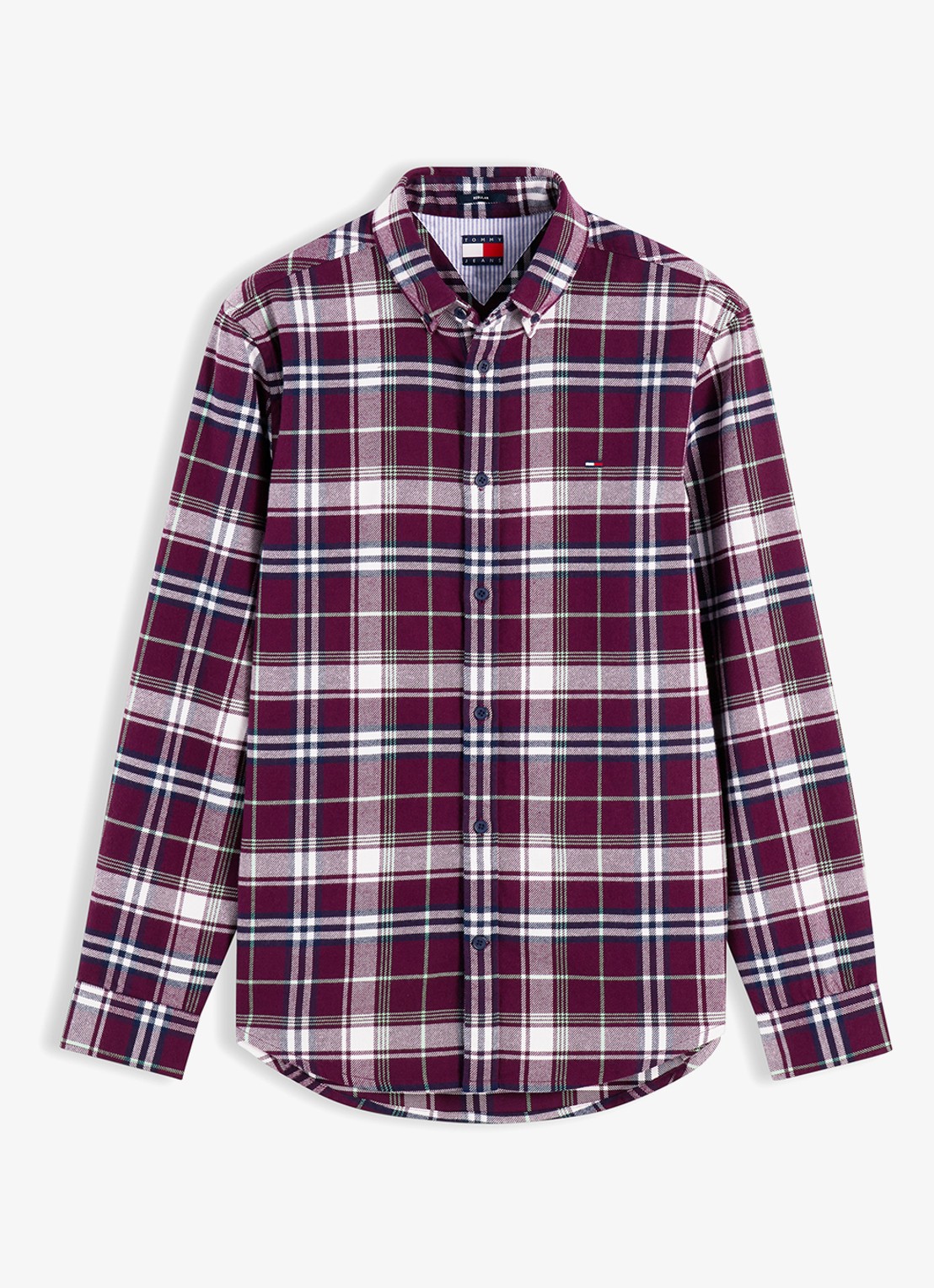 Tommy Hilfiger Regular fit overhemd met ruitdessin - voorkant 2 rood