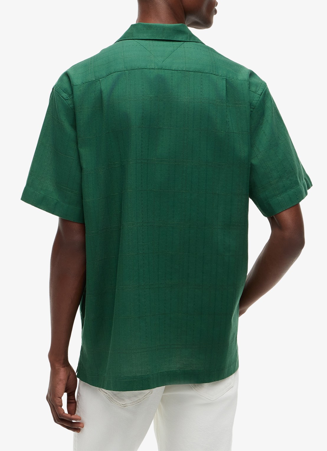 Tommy Hilfiger Regular fit overhemd met ruitdessin - achterkant 3 mosgroen