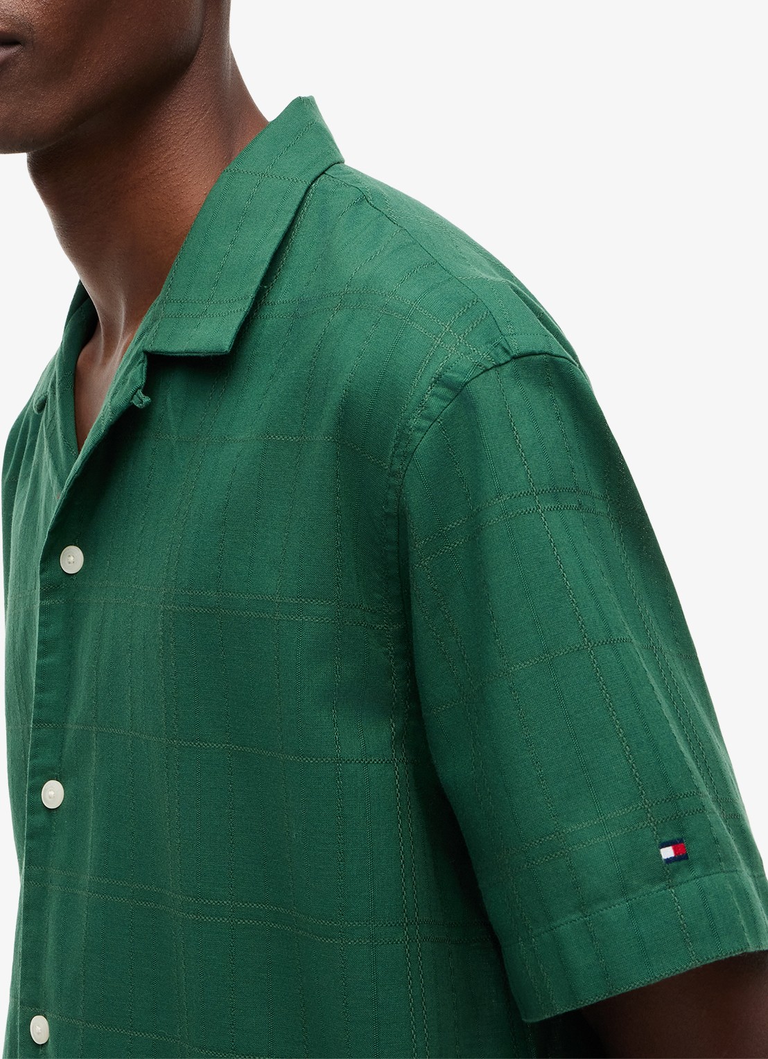 Tommy Hilfiger Regular fit overhemd met ruitdessin - detail 2 mosgroen