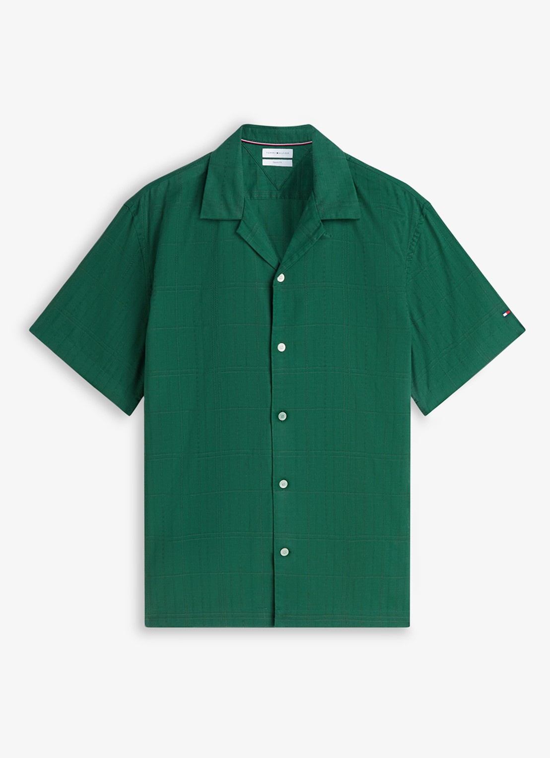 Tommy Hilfiger Regular fit overhemd met ruitdessin - voorkant 4 mosgroen