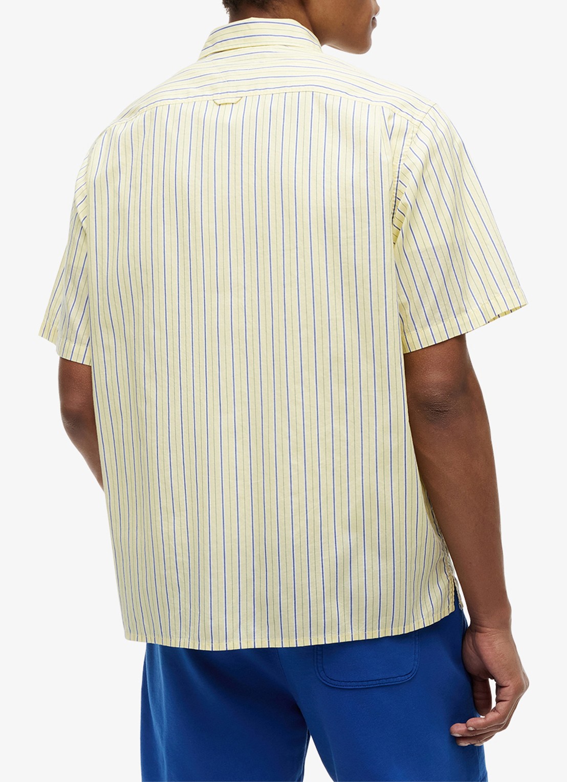 Tommy Hilfiger Regular fit overhemd met streepprint - achterkant 3 lichtgeel