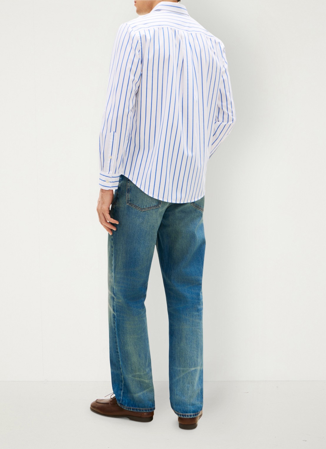 Tommy Hilfiger Regular fit overhemd met streepprint - achterkant 5 wit