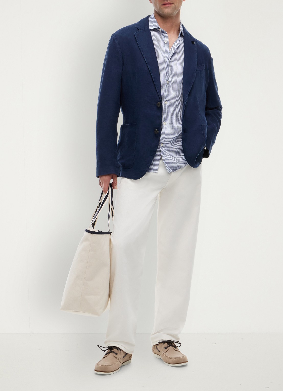 Tommy Hilfiger Regular fit overhemd met streepprint - voorkant 5 lichtblauw