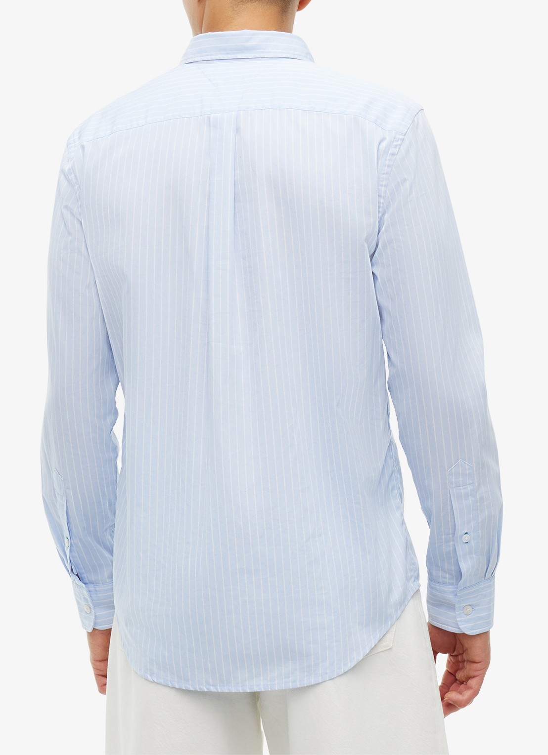 Tommy Hilfiger Regular fit overhemd met streepprint - achterkant 3 lichtblauw