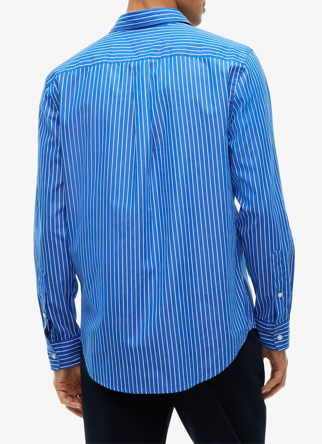Tommy Hilfiger Regular fit overhemd met streepprint - achterkant 3 donkerblauw
