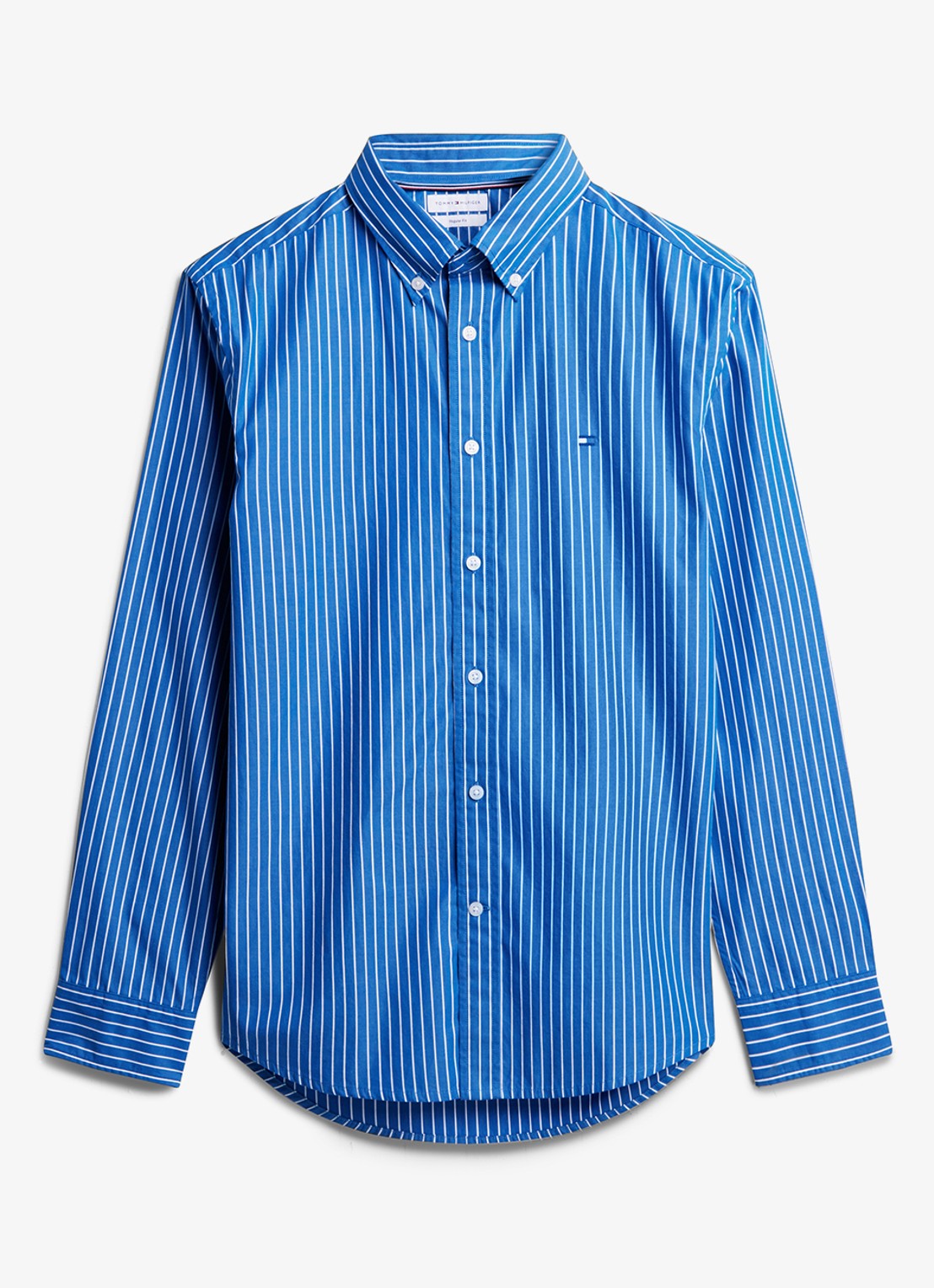 Tommy Hilfiger Regular fit overhemd met streepprint - voorkant donkerblauw