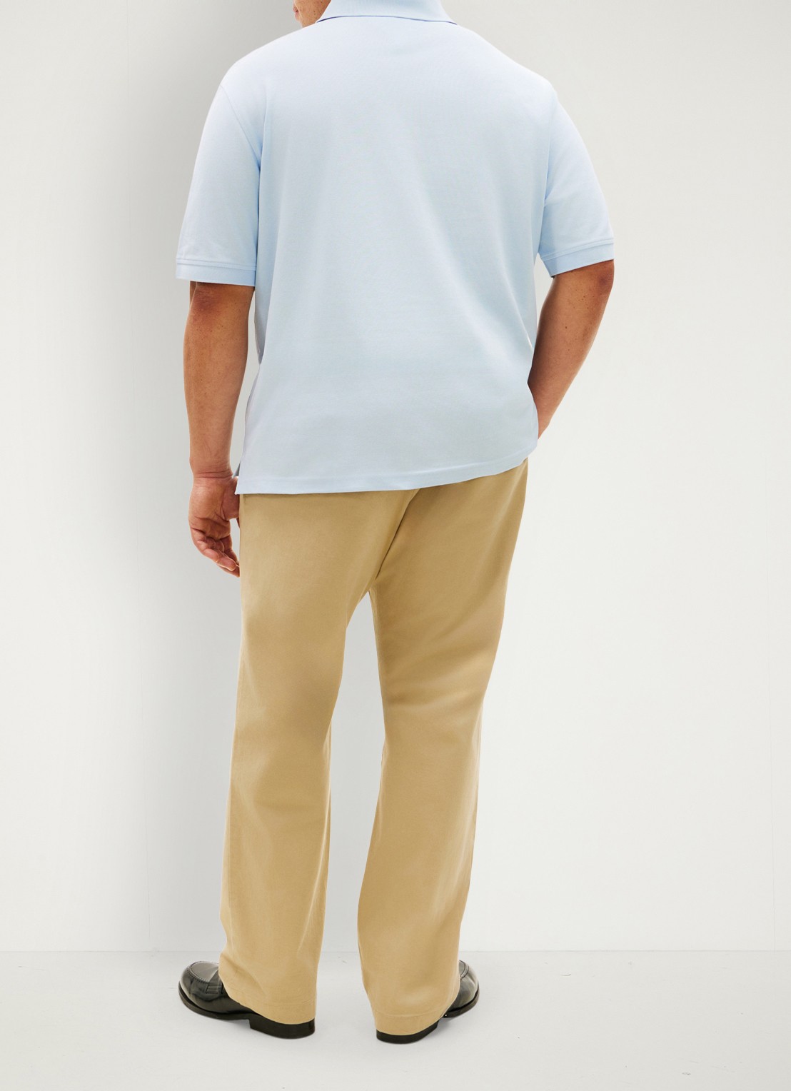 Tommy Hilfiger Regular fit polo in katoenblend - achterkant 3 lichtblauw
