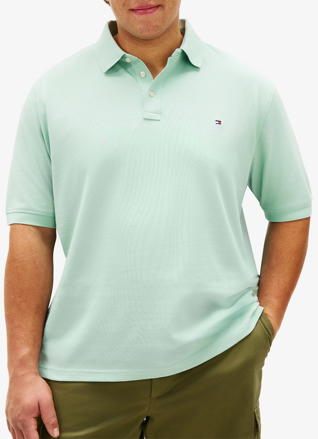 Tommy Hilfiger Regular fit polo in katoenblend - detail 4 mint