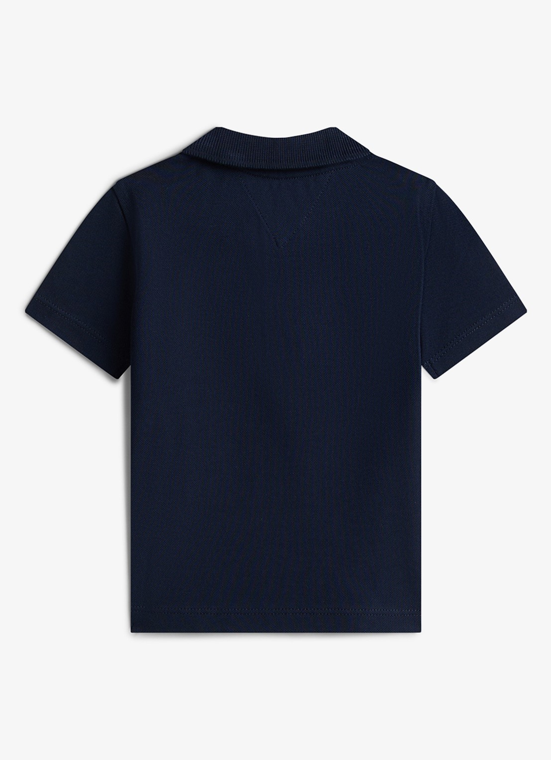 Tommy Hilfiger Regular fit polo in katoenblend - achterkant donkerblauw