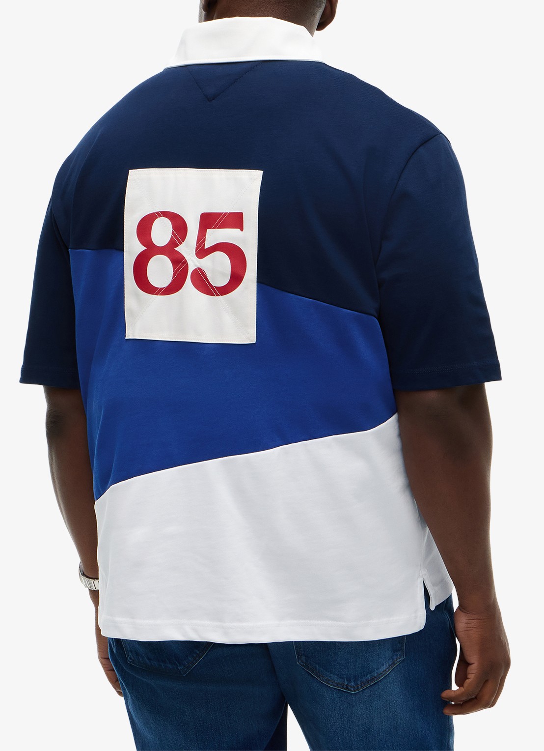 Tommy Hilfiger Regular fit polo met colour blocking - achterkant 5 multicolor