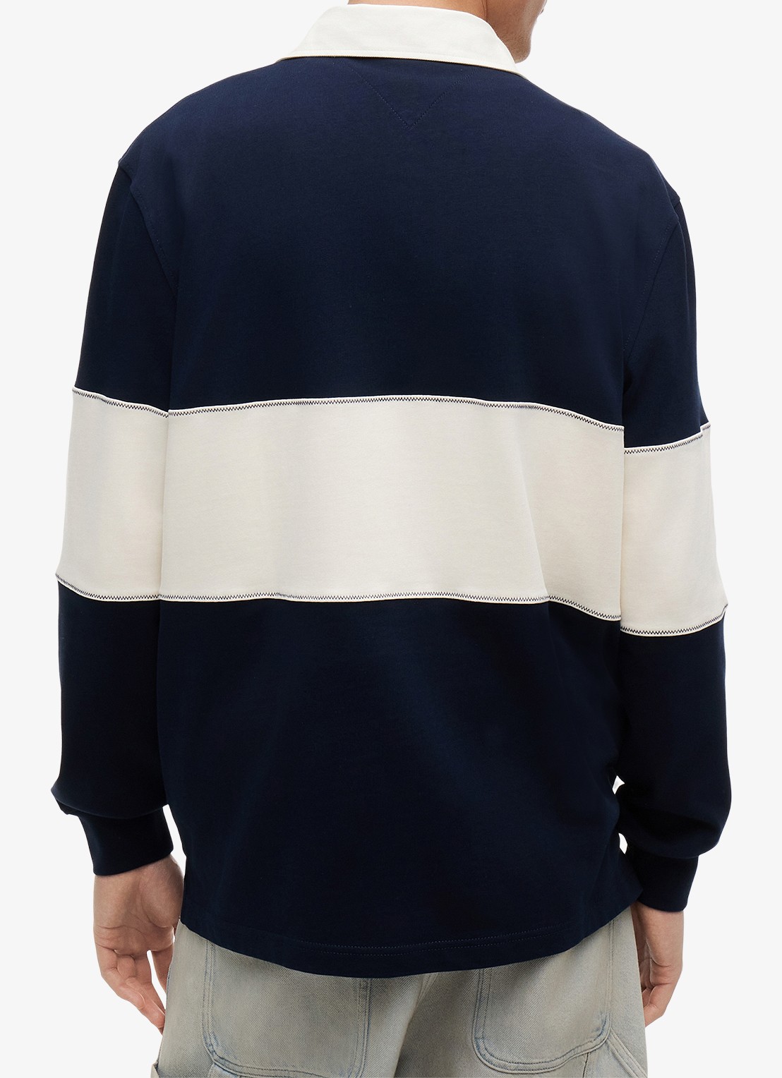 Tommy Hilfiger Regular fit polo met logo - achterkant 3 dark night navy-c1g